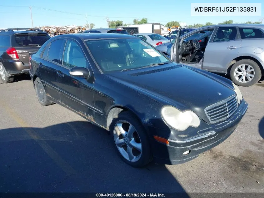 2002 Mercedes-Benz C 240 VIN: WDBRF61J52F135831 Lot: 40126906