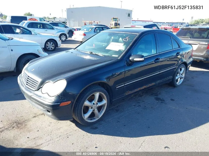 2002 Mercedes-Benz C 240 VIN: WDBRF61J52F135831 Lot: 40126906