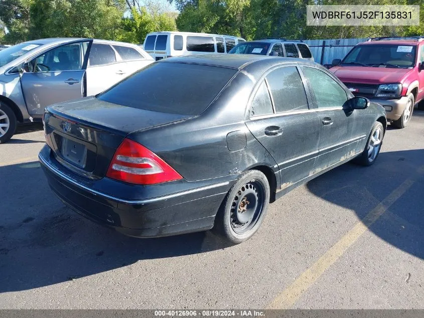 2002 Mercedes-Benz C 240 VIN: WDBRF61J52F135831 Lot: 40126906