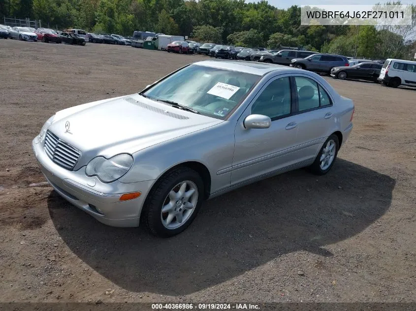 2002 Mercedes-Benz C 320 VIN: WDBRF64J62F271011 Lot: 40366986