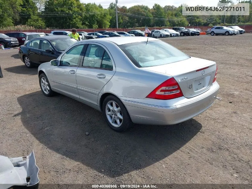 2002 Mercedes-Benz C 320 VIN: WDBRF64J62F271011 Lot: 40366986