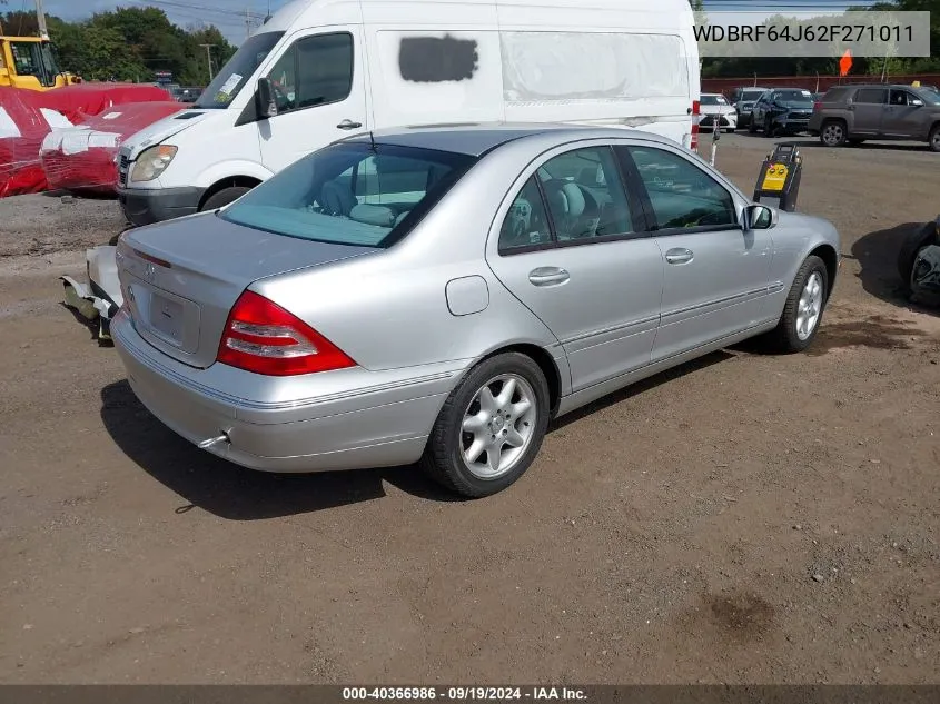 2002 Mercedes-Benz C 320 VIN: WDBRF64J62F271011 Lot: 40366986