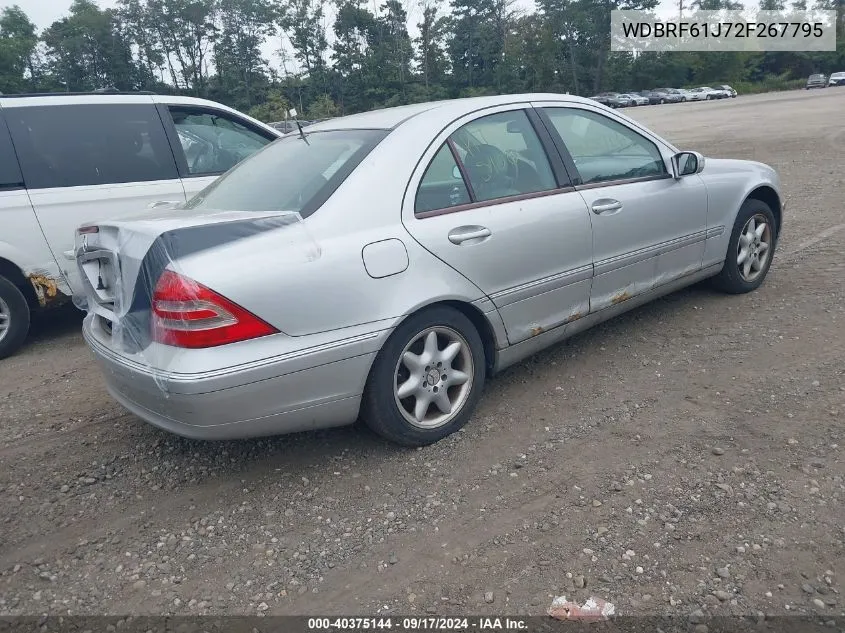 2002 Mercedes-Benz C 240 VIN: WDBRF61J72F267795 Lot: 40375144