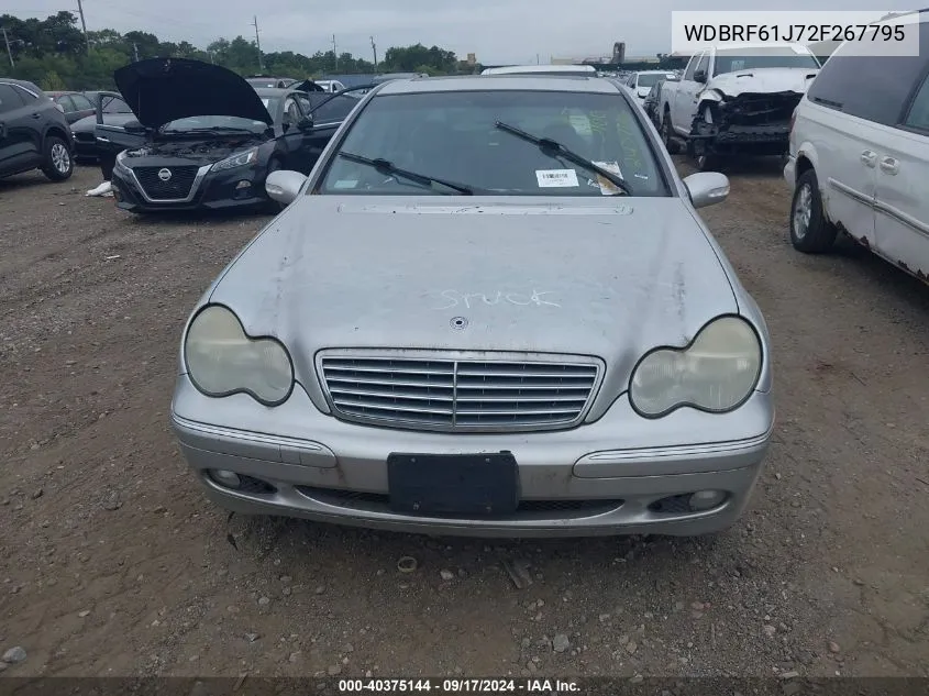 2002 Mercedes-Benz C 240 VIN: WDBRF61J72F267795 Lot: 40375144