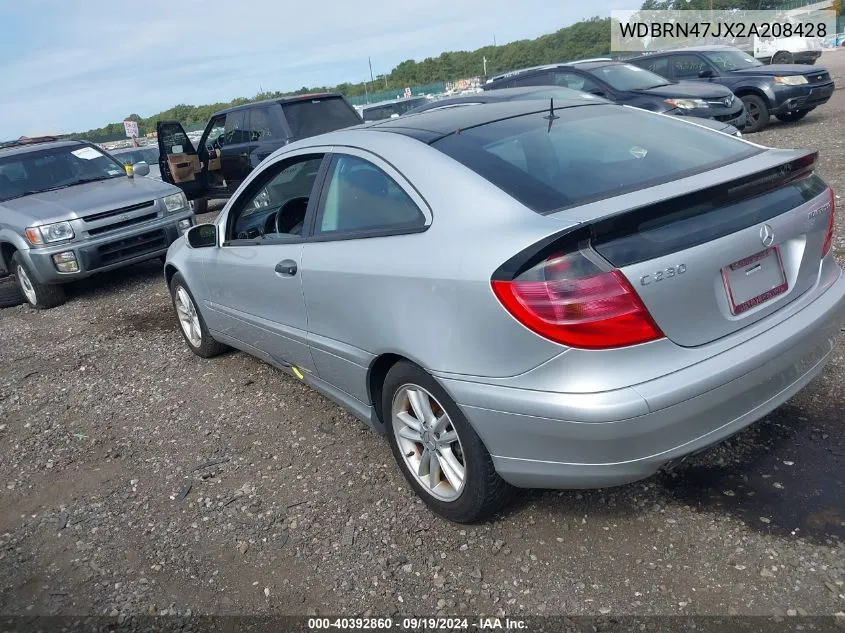 2002 Mercedes-Benz C 230 VIN: WDBRN47JX2A208428 Lot: 40392860