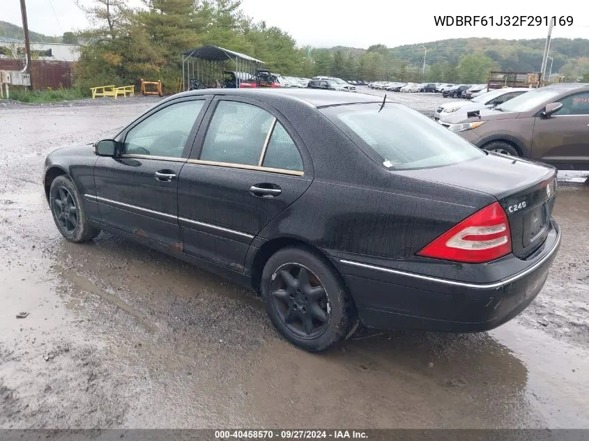 2002 Mercedes-Benz C 240 VIN: WDBRF61J32F291169 Lot: 40458570