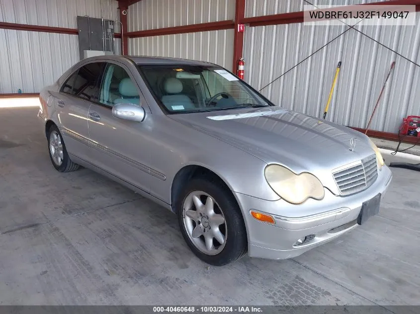 2002 Mercedes-Benz C 240 VIN: WDBRF61J32F149047 Lot: 40460648