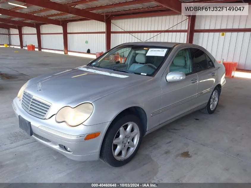 2002 Mercedes-Benz C 240 VIN: WDBRF61J32F149047 Lot: 40460648