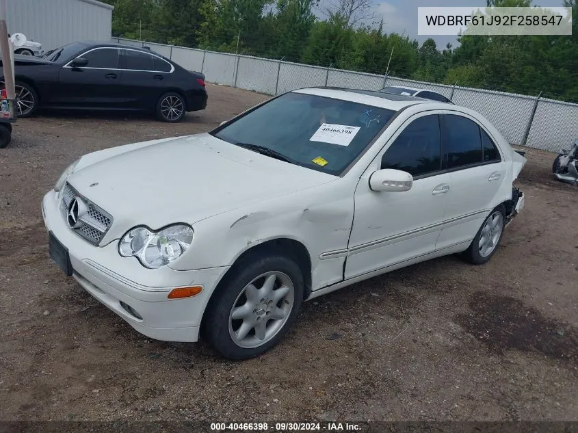 2002 Mercedes-Benz C-Class VIN: WDBRF61J92F258547 Lot: 40466398