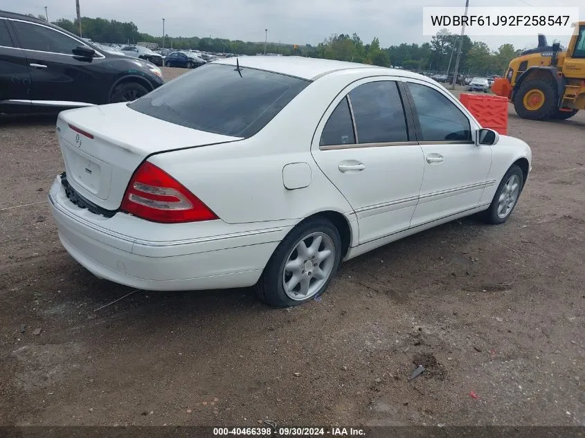 2002 Mercedes-Benz C-Class VIN: WDBRF61J92F258547 Lot: 40466398