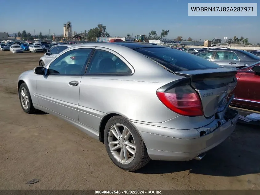 2002 Mercedes-Benz C 230 VIN: WDBRN47J82A287971 Lot: 40467545