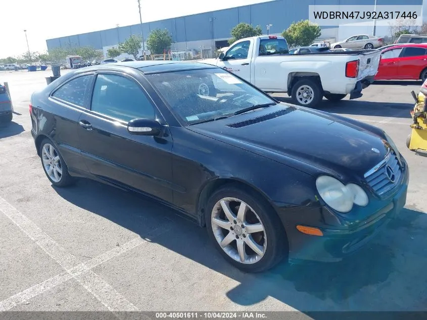 2002 Mercedes-Benz C 230 VIN: WDBRN47J92A317446 Lot: 40501611