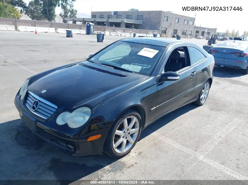 2002 Mercedes-Benz C 230 VIN: WDBRN47J92A317446 Lot: 40501611