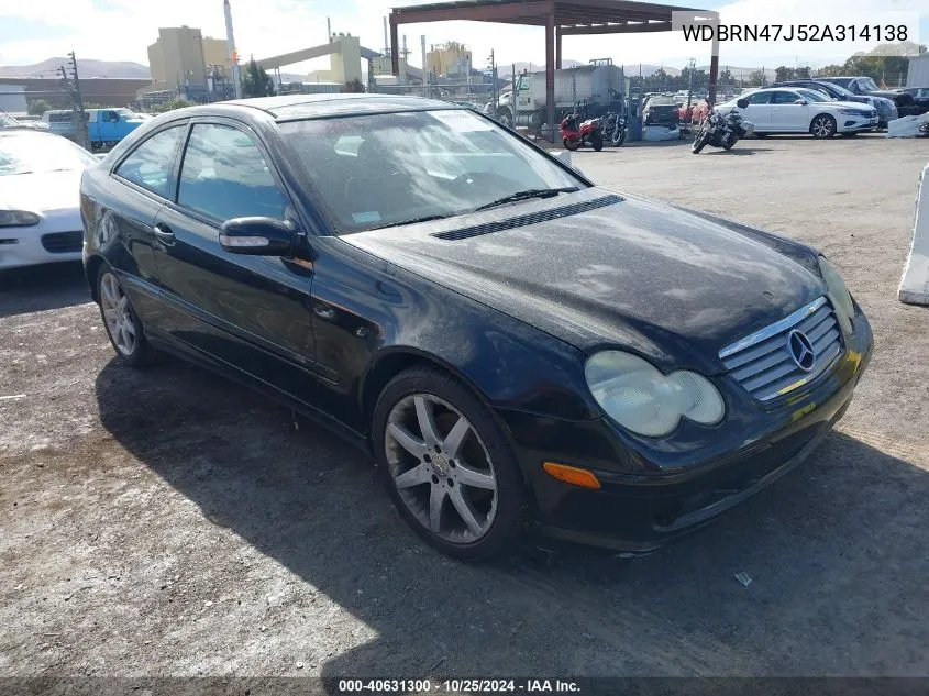 2002 Mercedes-Benz C 230 VIN: WDBRN47J52A314138 Lot: 40631300