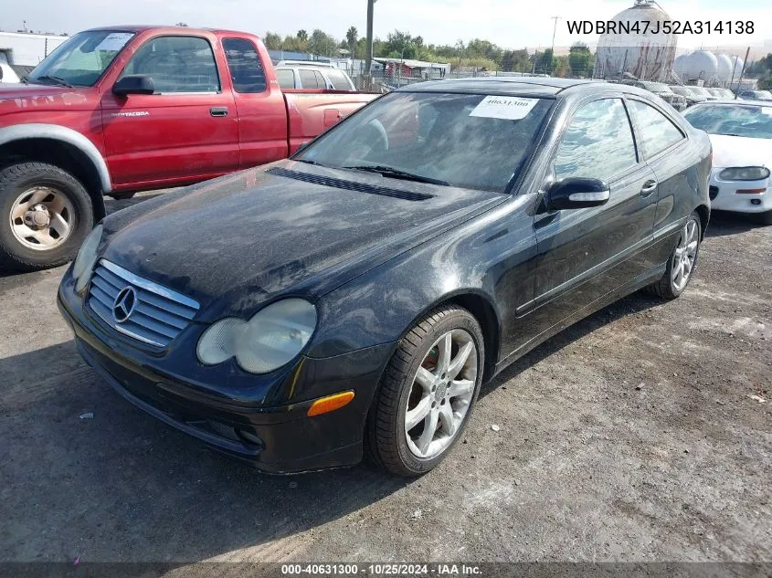 2002 Mercedes-Benz C 230 VIN: WDBRN47J52A314138 Lot: 40631300