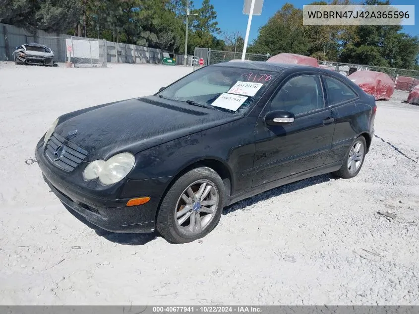 2002 Mercedes-Benz C 230 VIN: WDBRN47J42A365596 Lot: 40677941