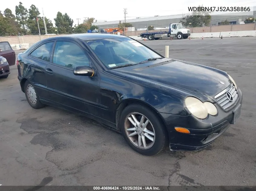 2002 Mercedes-Benz C 230 VIN: WDBRN47J52A358866 Lot: 40696424