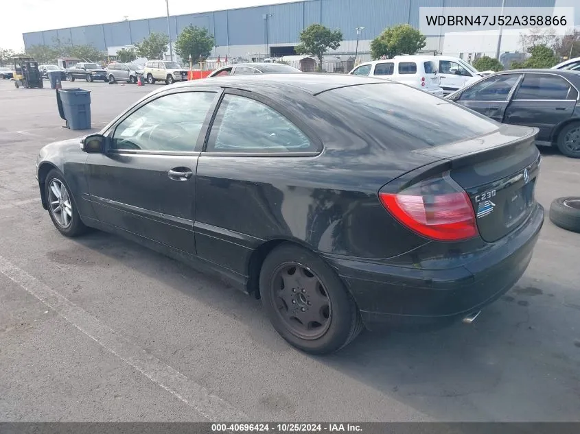 2002 Mercedes-Benz C 230 VIN: WDBRN47J52A358866 Lot: 40696424