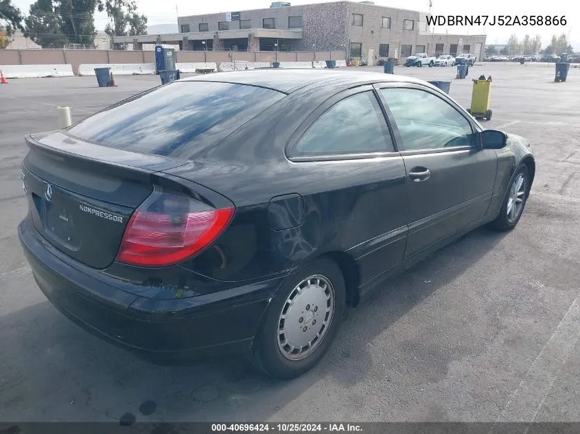 2002 Mercedes-Benz C 230 VIN: WDBRN47J52A358866 Lot: 40696424