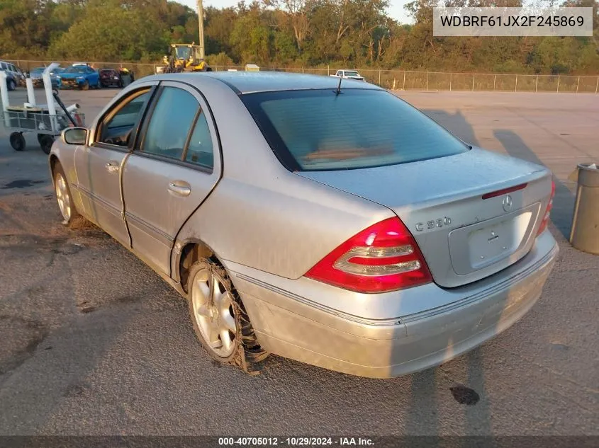 2002 Mercedes-Benz C 240 VIN: WDBRF61JX2F245869 Lot: 40705012