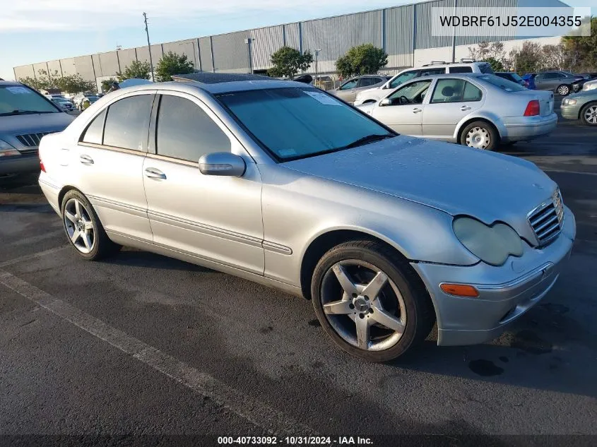 2002 Mercedes-Benz C 240 VIN: WDBRF61J52E004355 Lot: 40733092