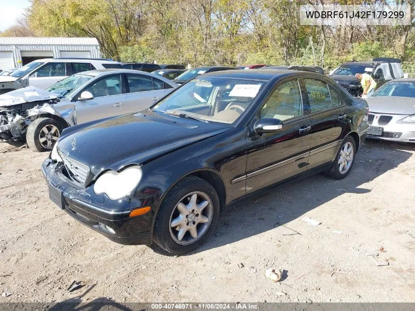 2002 Mercedes-Benz C 240 VIN: WDBRF61J42F179299 Lot: 40746971