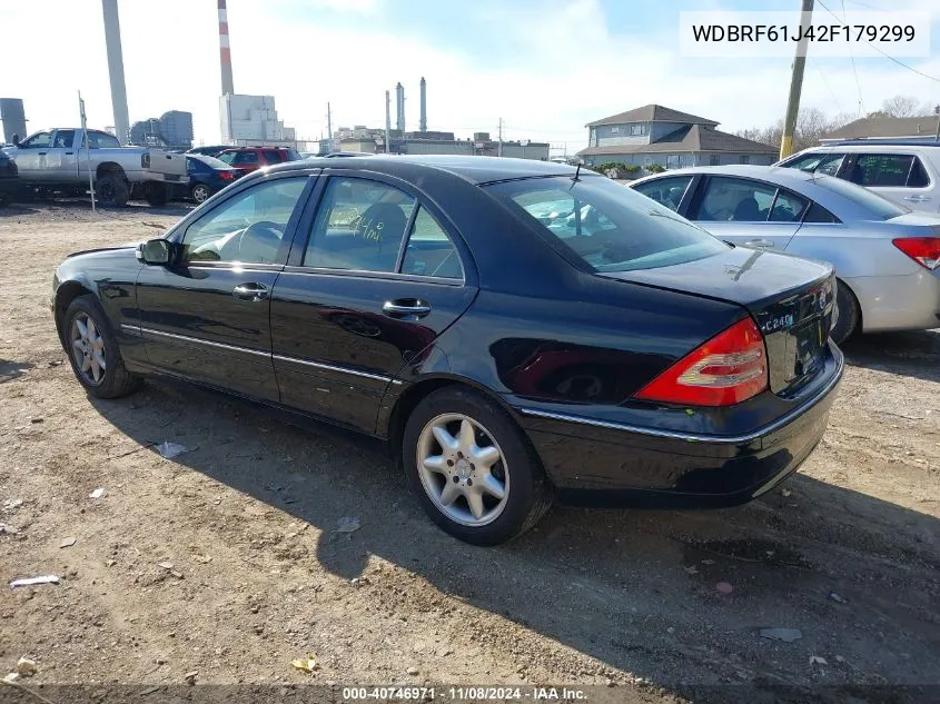 2002 Mercedes-Benz C 240 VIN: WDBRF61J42F179299 Lot: 40746971