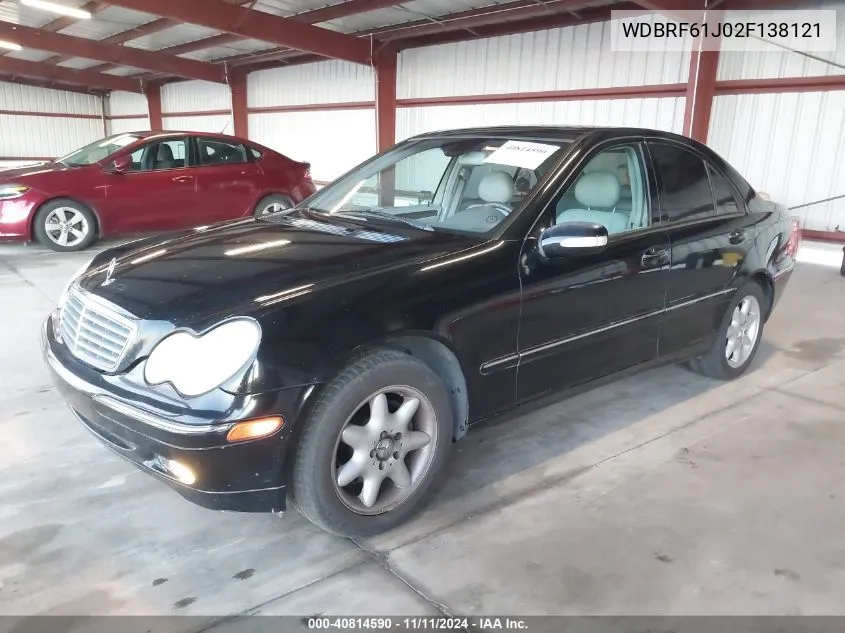 2002 Mercedes-Benz C 240 VIN: WDBRF61J02F138121 Lot: 40814590