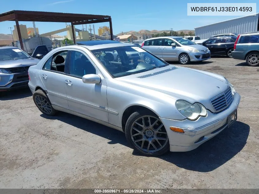 2003 Mercedes-Benz C 240 VIN: WDBRF61J33E014593 Lot: 39509671