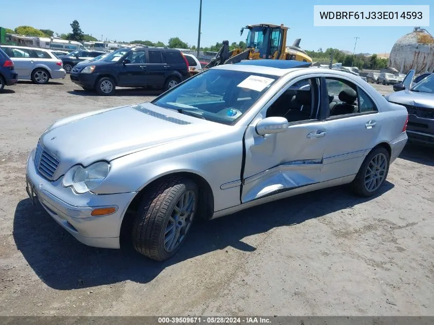 2003 Mercedes-Benz C 240 VIN: WDBRF61J33E014593 Lot: 39509671