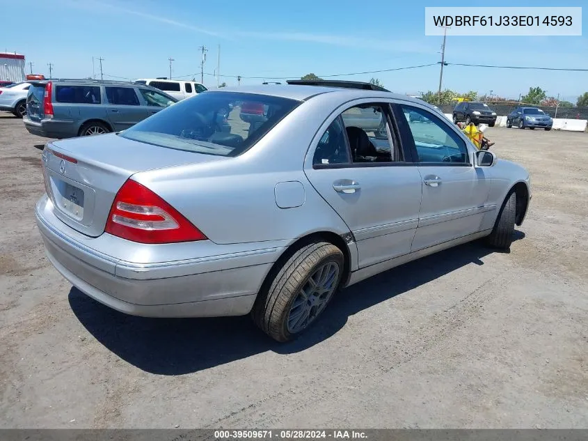 2003 Mercedes-Benz C 240 VIN: WDBRF61J33E014593 Lot: 39509671