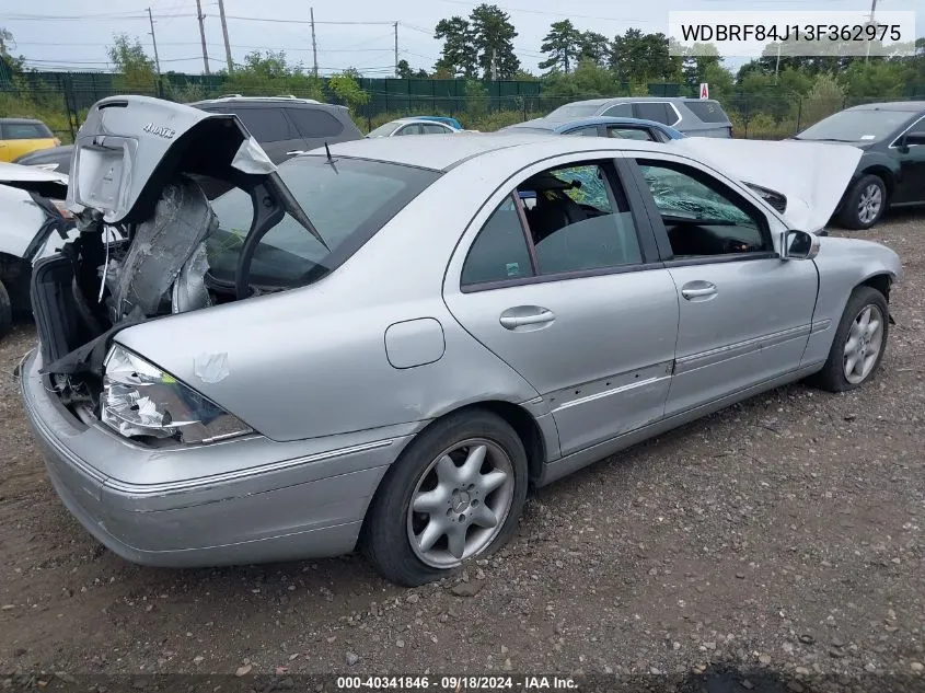 2003 Mercedes-Benz C 320 Sport VIN: WDBRF84J13F362975 Lot: 40341846