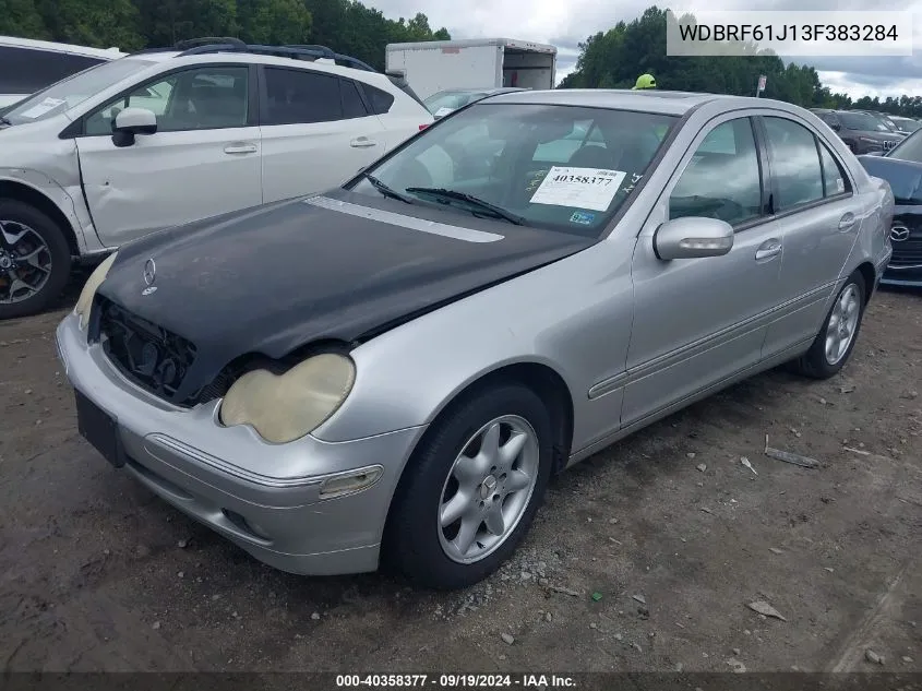 2003 Mercedes-Benz C 240 VIN: WDBRF61J13F383284 Lot: 40358377