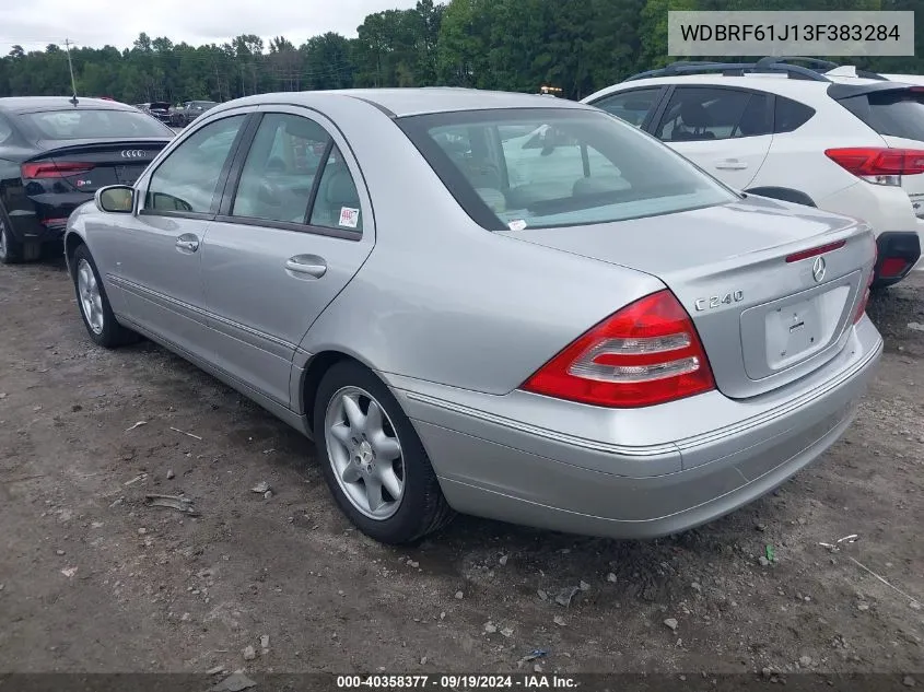 2003 Mercedes-Benz C 240 VIN: WDBRF61J13F383284 Lot: 40358377