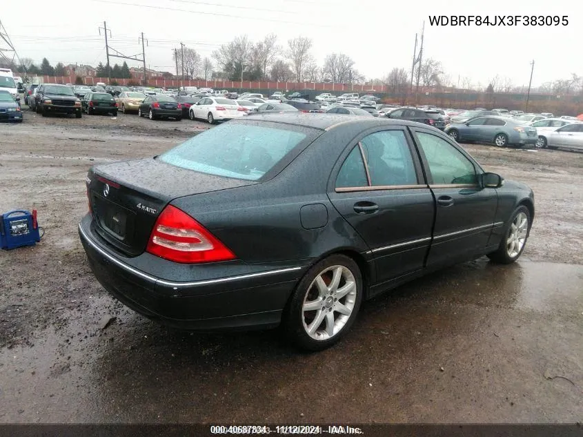 2003 Mercedes-Benz C-Class 3.2L VIN: WDBRF84JX3F383095 Lot: 40687834