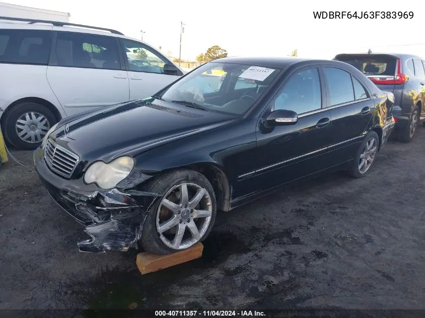 2003 Mercedes-Benz C 320 Sport VIN: WDBRF64J63F383969 Lot: 40711357