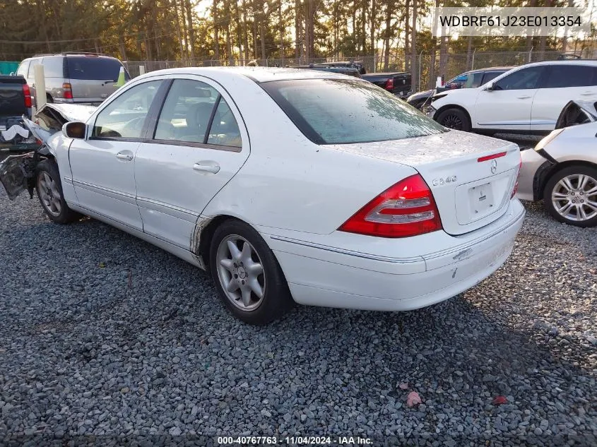 2003 Mercedes-Benz C 240 VIN: WDBRF61J23E013354 Lot: 40767763