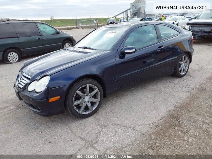 2003 Mercedes-Benz C 230 Kompressor Sport VIN: WDBRN40J93A457301 Lot: 40839325