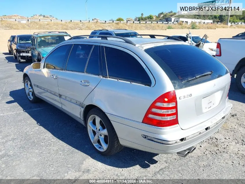 2003 Mercedes-Benz C 240 VIN: WDBRH61JX3F342114 Lot: 40854911