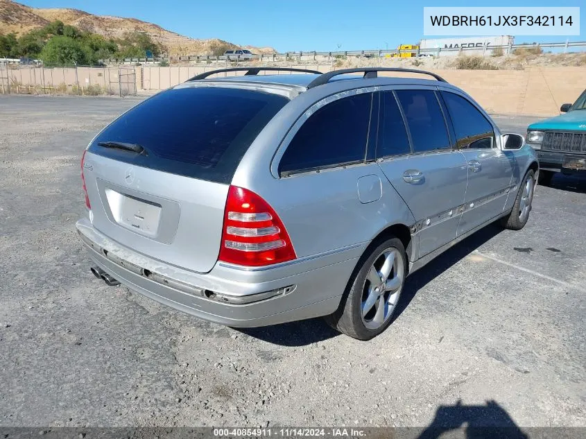 2003 Mercedes-Benz C 240 VIN: WDBRH61JX3F342114 Lot: 40854911