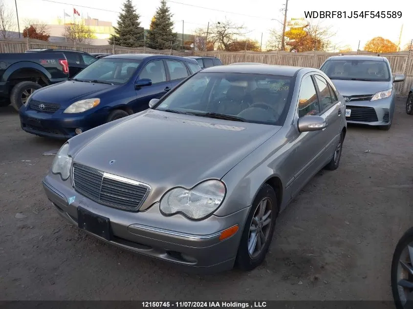 2004 Mercedes-Benz C 240 4Matic VIN: WDBRF81J54F545589 Lot: 12150745