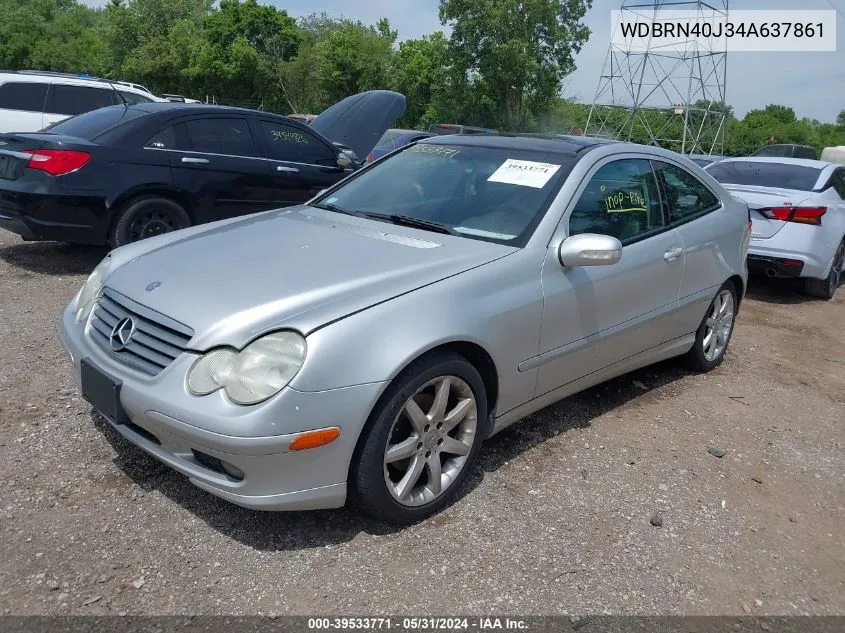 2004 Mercedes-Benz C 230 Kompressor Sport VIN: WDBRN40J34A637861 Lot: 39533771