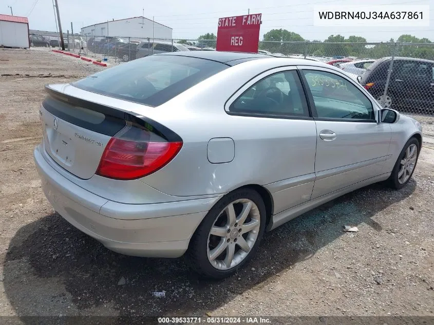 2004 Mercedes-Benz C 230 Kompressor Sport VIN: WDBRN40J34A637861 Lot: 39533771