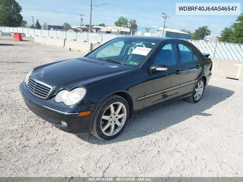 2004 Mercedes-Benz C 230 230K Sport Sedan VIN: WDBRF40J64A546547 Lot: 40161398