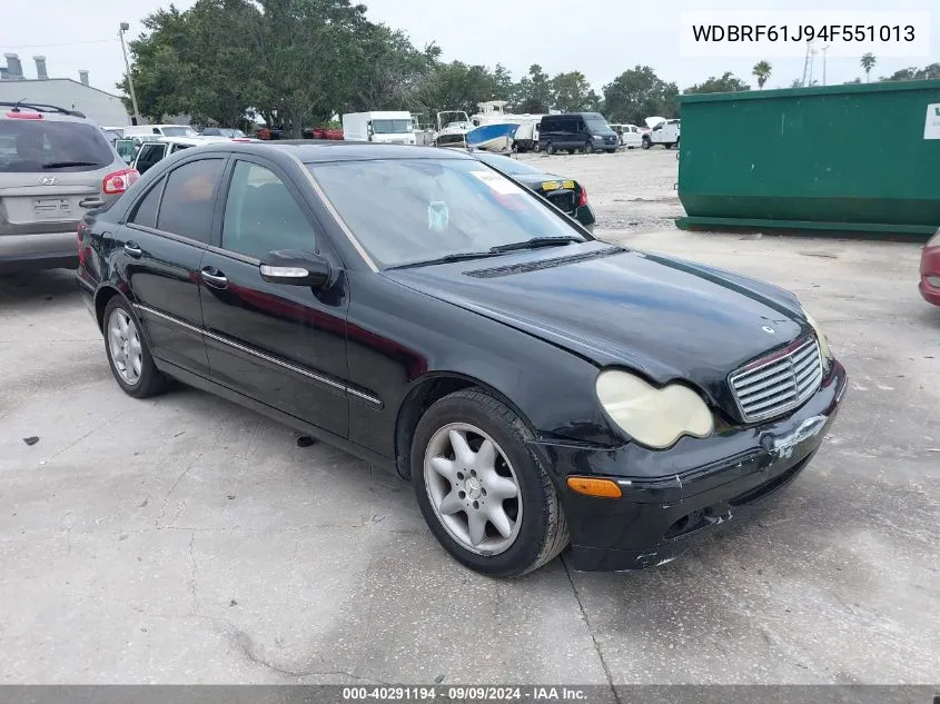 2004 Mercedes-Benz C 240 VIN: WDBRF61J94F551013 Lot: 40291194