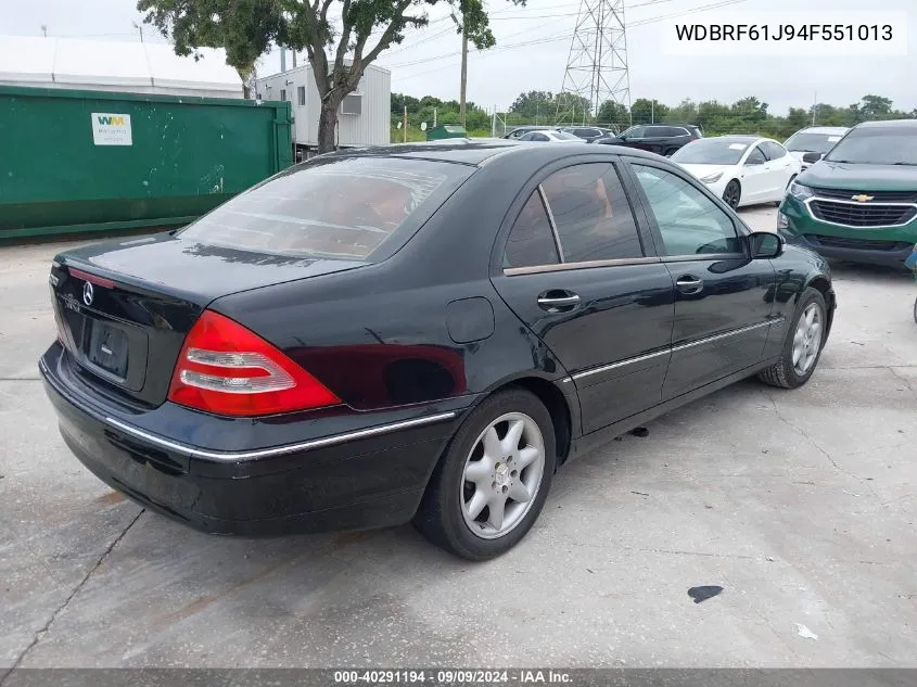 2004 Mercedes-Benz C 240 VIN: WDBRF61J94F551013 Lot: 40291194