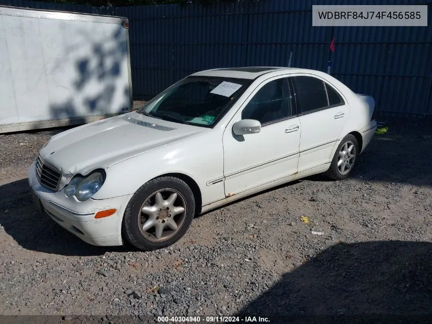 2004 Mercedes-Benz C 320 4Matic VIN: WDBRF84J74F456585 Lot: 40304940