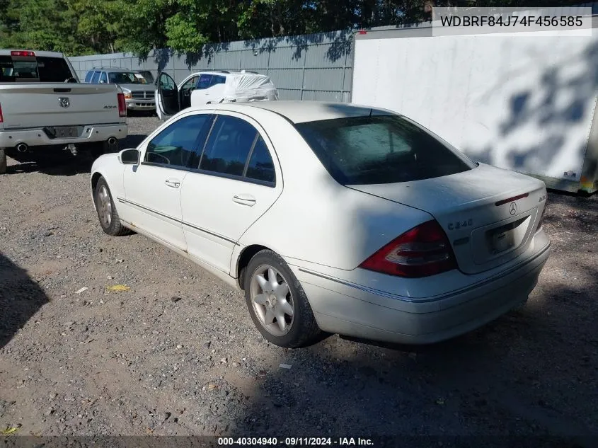 2004 Mercedes-Benz C 320 4Matic VIN: WDBRF84J74F456585 Lot: 40304940