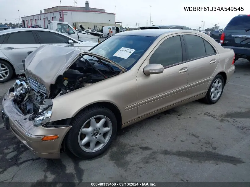 2004 Mercedes-Benz C 240 240 VIN: WDBRF61J34A549545 Lot: 40339458