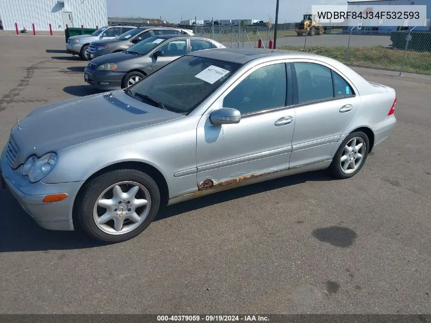 2004 Mercedes-Benz C 320 4Matic VIN: WDBRF84J34F532593 Lot: 40379059